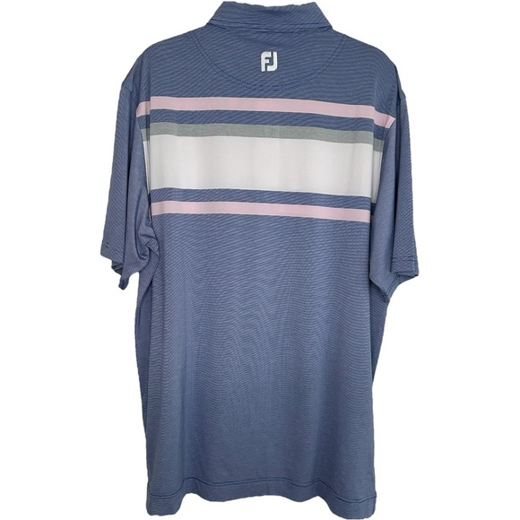 Footjoy Men's Golf Polo Size Large Blue - Picture 2 of 6